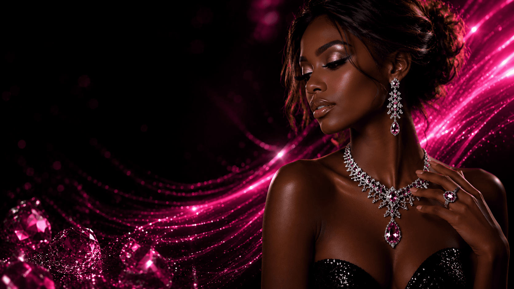 Dazzle Glam statement jewelry campaign