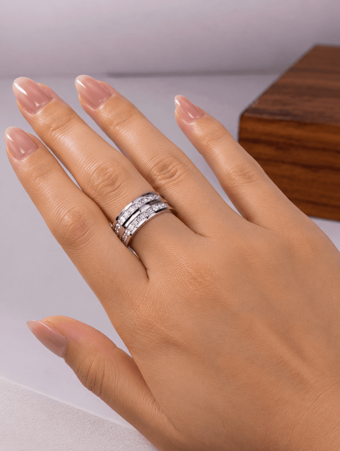 His and Hers Stunning Cubic Zirconia Wedding Ring